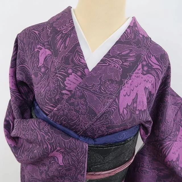 【新古品】tomihisa 新品 斉藤三才 落款 着物 正絹 仕付け糸付 小紋 4819
