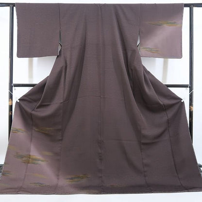 【新古品】tomihisa 新品 一刀彫 着物 正絹 仕付け糸付 付下げ 4821