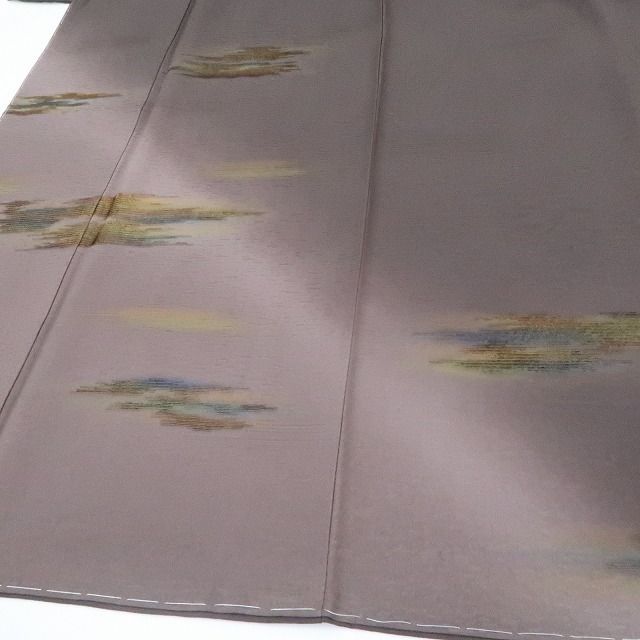 【新古品】tomihisa 新品 一刀彫 着物 正絹 仕付け糸付 付下げ 4821