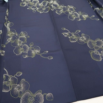 【新品】tomihisa 新品 印伝 胡蝶蘭 鳥獣戯画 お仕立て上がり品 着物 正絹 ロング丈 仕付け糸付 長羽織 4824