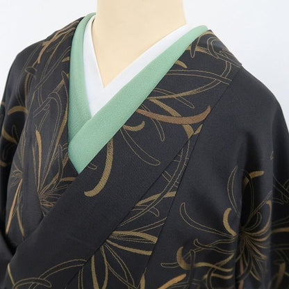 【新古品】tomihisa 新品 乱菊 麻の葉 着物 正絹 仕付け糸付 ロング丈 道中着 4949