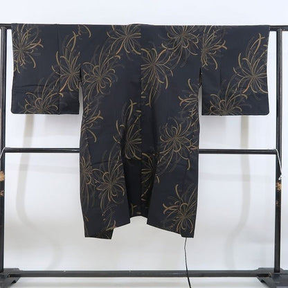 【新古品】tomihisa 新品 乱菊 麻の葉 着物 正絹 仕付け糸付 ロング丈 道中着 4949