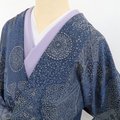 【新古品】tomihisa 新品 鬼彩 イスファンの美 更紗 着物 正絹 仕付け糸付 ロング丈 道中着 4950
