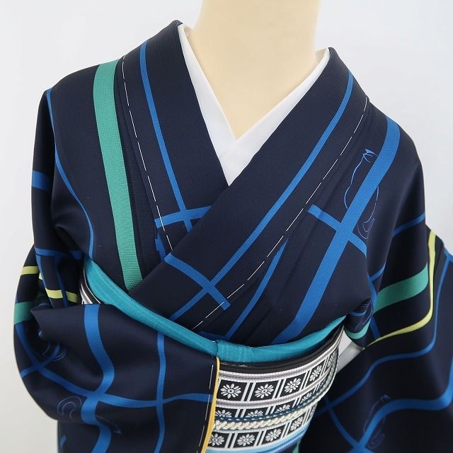 【新古品】tomihisa 新品 CACHECACHE 京友禅 猫 動物かくれんぼ 着物 正絹 仕付け糸付 小紋 5044