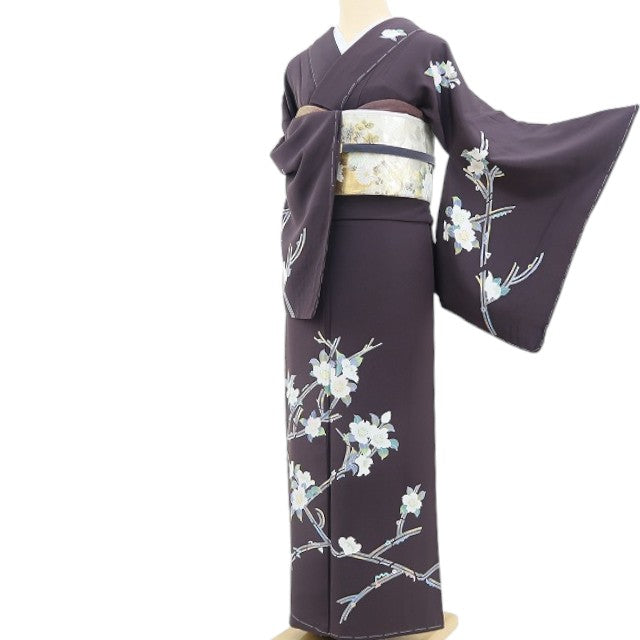 【新古品】tomihisa 新品 手描き友禅 桜 着物 正絹 仕付け糸付 訪問着 5169