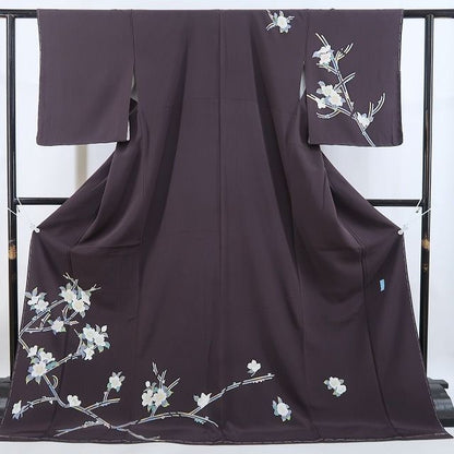 【新古品】tomihisa 新品 手描き友禅 桜 着物 正絹 仕付け糸付 訪問着 5169