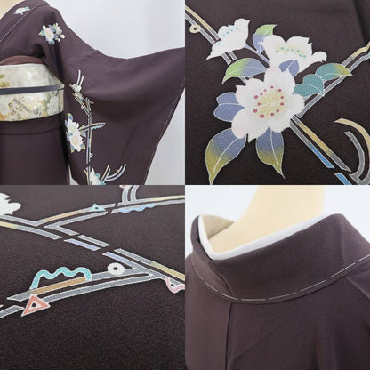 【新古品】tomihisa 新品 手描き友禅 桜 着物 正絹 仕付け糸付 訪問着 5169