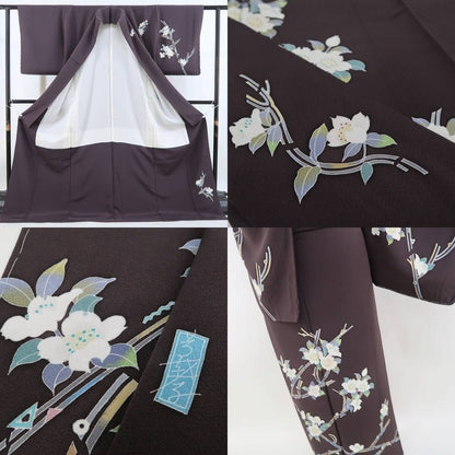 【新古品】tomihisa 新品 手描き友禅 桜 着物 正絹 仕付け糸付 訪問着 5169