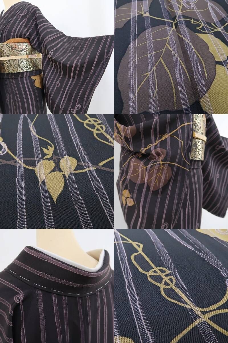 【中古】tomihisa 美品 蔦 着物 正絹 仕付け糸付 訪問着 5181