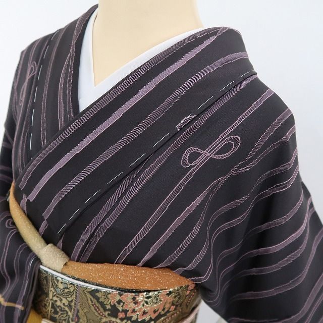 【中古】tomihisa 美品 蔦 着物 正絹 仕付け糸付 訪問着 5181