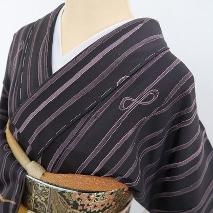 【中古】tomihisa 美品 蔦 着物 正絹 仕付け糸付 訪問着 5181