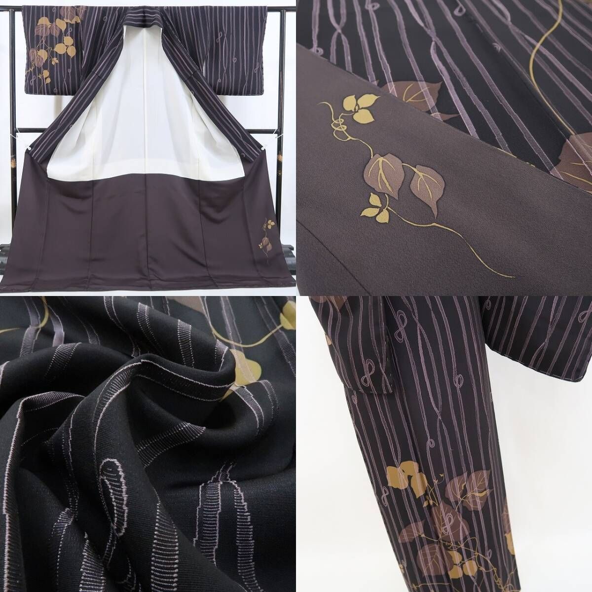 【中古】tomihisa 美品 蔦 着物 正絹 仕付け糸付 訪問着 5181