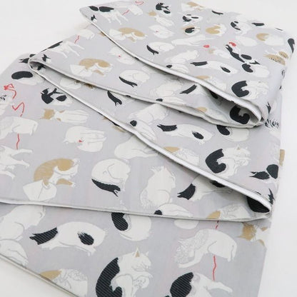 【新品】tomihisa 新品 大光謹製 歌川広重 猫之図 お仕立て上がり品 着物 西陣織 全通 袋帯 5287
