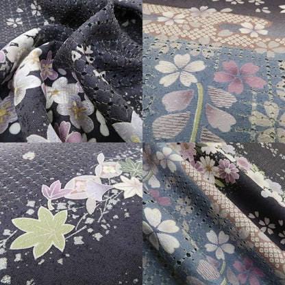 【新古品】tomihisa 新品 総スワトウ刺繍 落款 桜 着物 正絹 仕付け糸付 作家物 訪問着 5307