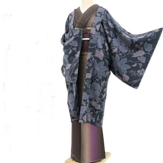 【新古品】tomihisa 新品 着物 正絹 仕付け糸付 ロング丈 長羽織 5314