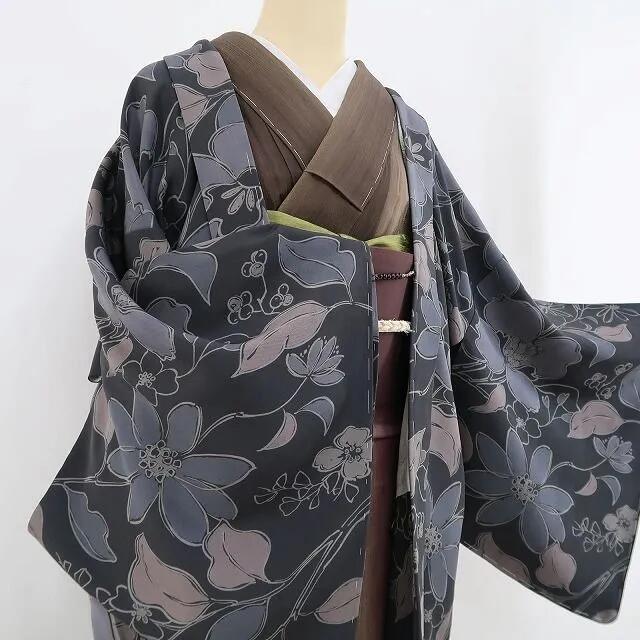 【新古品】tomihisa 新品 着物 正絹 仕付け糸付 ロング丈 長羽織 5314