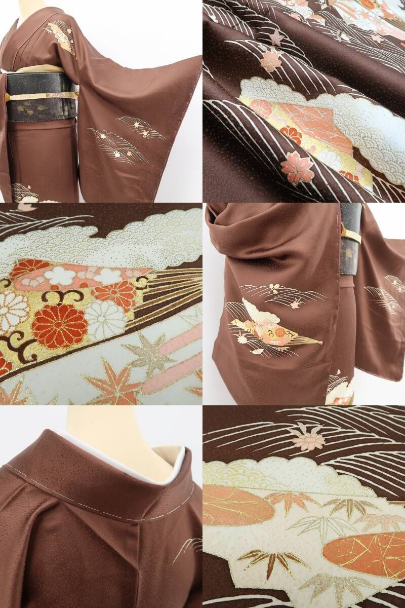 【新古品】tomihisa 新品 金駒刺繍 着物 正絹 仕付け糸付 トールサイズ 訪問着 5334