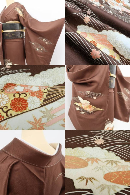 【新古品】tomihisa 新品 金駒刺繍 着物 正絹 仕付け糸付 トールサイズ 訪問着 5334