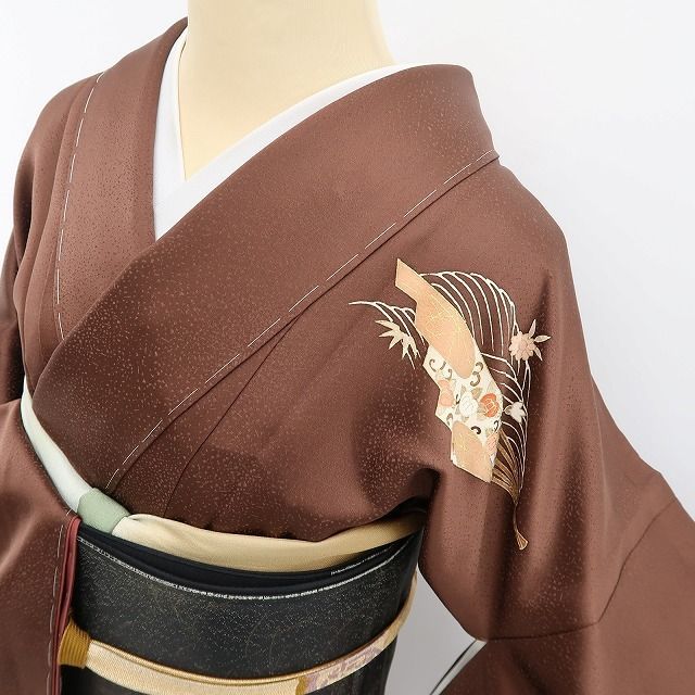 【新古品】tomihisa 新品 金駒刺繍 着物 正絹 仕付け糸付 トールサイズ 訪問着 5334