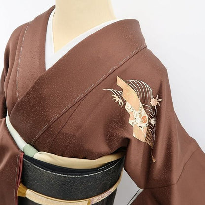 【新古品】tomihisa 新品 金駒刺繍 着物 正絹 仕付け糸付 トールサイズ 訪問着 5334