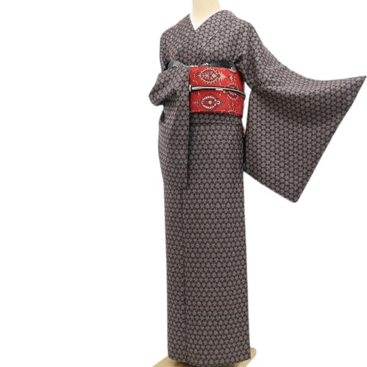 【新古品】tomihisa 新品 BANKAN 単衣 着物 正絹 仕付け糸付 お召 5436
