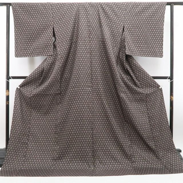【新古品】tomihisa 新品 BANKAN 単衣 着物 正絹 仕付け糸付 お召 5436