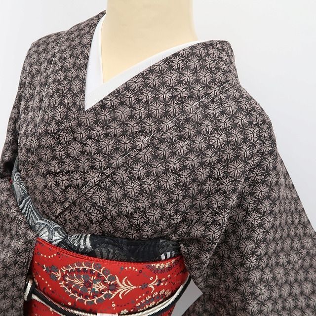 【新古品】tomihisa 新品 BANKAN 単衣 着物 正絹 仕付け糸付 お召 5436