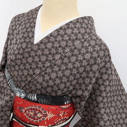 【新古品】tomihisa 新品 BANKAN 単衣 着物 正絹 仕付け糸付 お召 5436