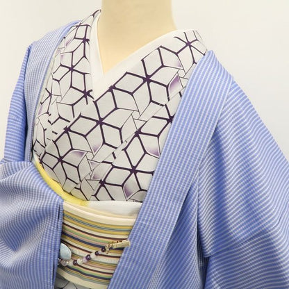 【新品】tomihisa 新品 お仕立て上がり品 縦縞 象更紗 着物 正絹 仕付け糸付 ロング丈 長羽織 5440