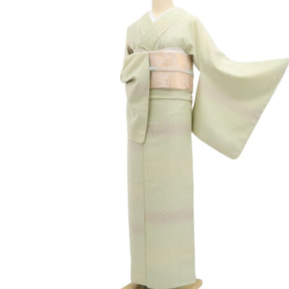 【新古品】tomihisa 新品 暈し 着物 正絹 仕付け糸付 トールサイズ お召 5487