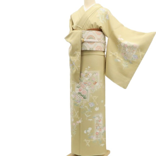 【新古品】tomihisa 新品 金駒刺繍 着物 正絹 仕付け糸付 訪問着 5588