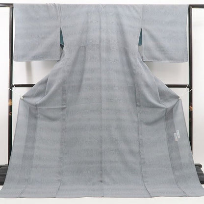 【新古品】tomihisa 新品 夏単衣 南部幸雄 いよぞめ 夏着物 正絹 仕付け糸付 伊勢型小紋 5846