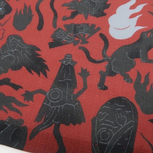 【新品】tomihisa 新品 撫松庵 妖怪シルエット セオアルファ 洗える夏着物 仕付け糸付 小紋 浴衣 6222