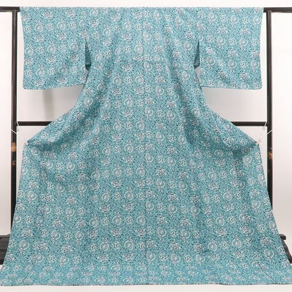 【新品】tomihisa 新品 SOULEIADO セオアルファ お仕立て上がり品 洗える夏着物 仕付け糸付 小紋 浴衣 6344