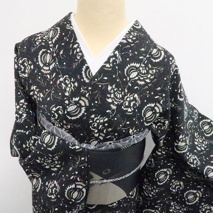 【新品】tomihisa 新品 SOULEIADO セオアルファ お仕立て上がり品 洗える夏着物 仕付け糸付 小紋 浴衣 6345