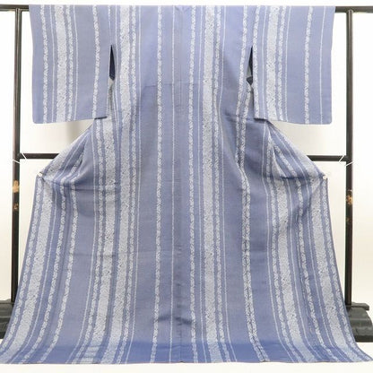 【新古品】tomihisa 新品 単衣 宮田織物 やまと扱い 本しぼ織 着物 正絹 仕付け糸付 お召 6609
