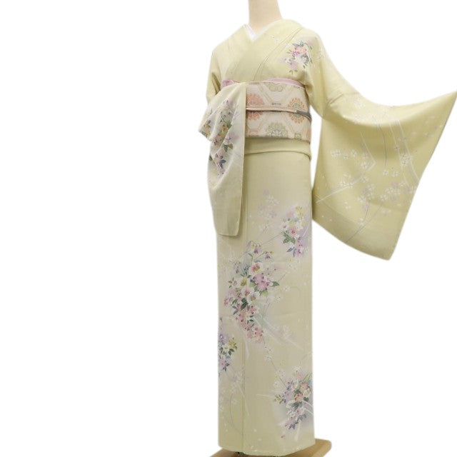 【新古品】tomihisa 新品 単衣 京加賀友禅 松本健一 落款 手描き友禅 着物 仕付け糸付 トールサイズ 訪問着 6623