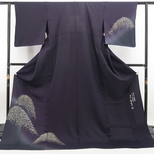 【新古品】tomihisa 新品 単衣 金彩友禅 和田光正 落款 着物 仕付け糸付 訪問着 6638