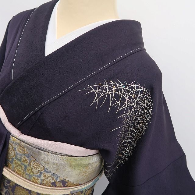 【新古品】tomihisa 新品 単衣 金彩友禅 和田光正 落款 着物 仕付け糸付 訪問着 6638