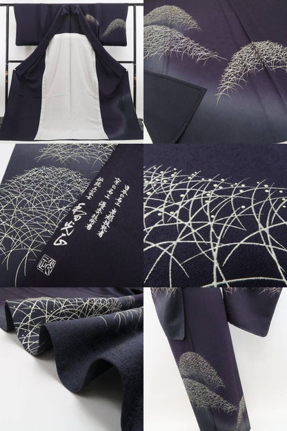 【新古品】tomihisa 新品 単衣 金彩友禅 和田光正 落款 着物 仕付け糸付 訪問着 6638