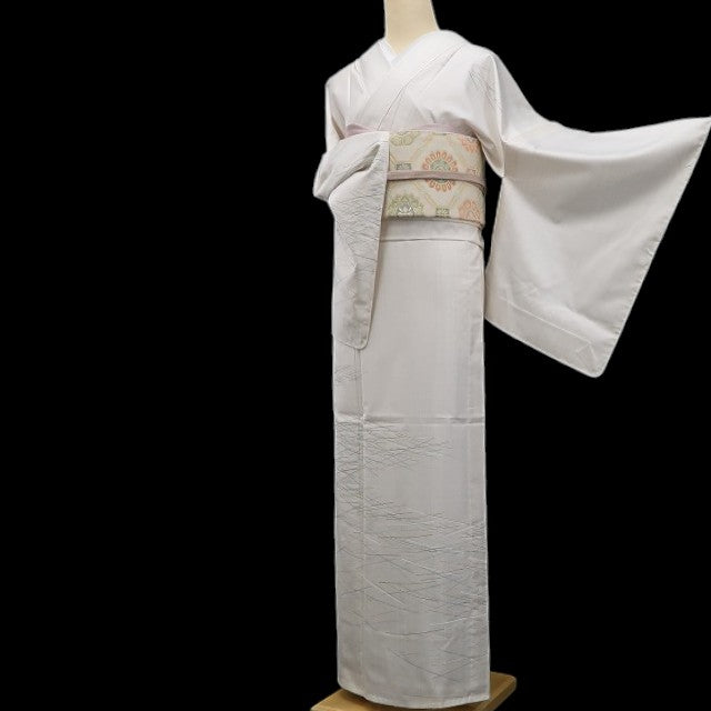 【新古品】tomihisa 新品 単衣 金彩友禅 和田光正 落款 着物 仕付け糸付 ワイドサイズ 証紙付 本場大島紬 6665