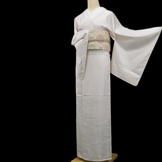 【新古品】tomihisa 新品 単衣 金彩友禅 和田光正 落款 着物 仕付け糸付 ワイドサイズ 証紙付 本場大島紬 6665