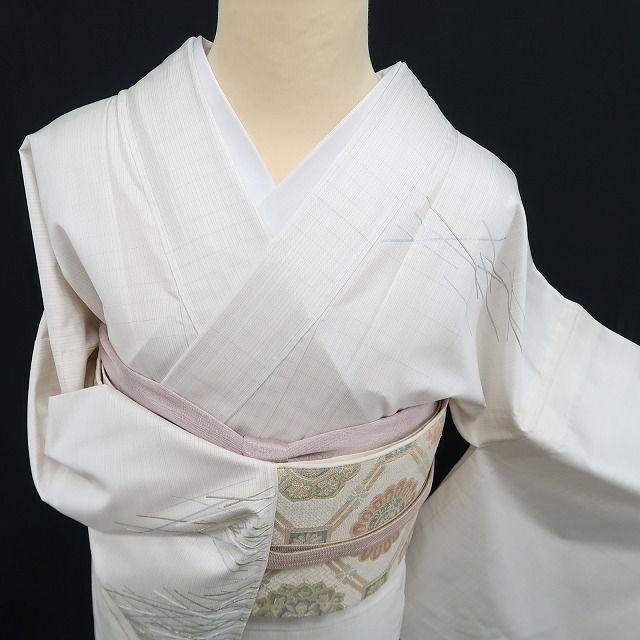 【新古品】tomihisa 新品 単衣 金彩友禅 和田光正 落款 着物 仕付け糸付 ワイドサイズ 証紙付 本場大島紬 6665
