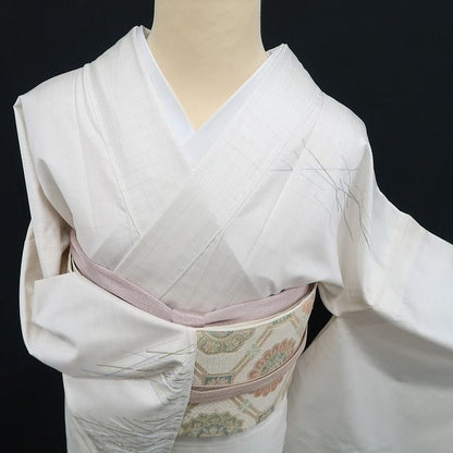 【新古品】tomihisa 新品 単衣 金彩友禅 和田光正 落款 着物 仕付け糸付 ワイドサイズ 証紙付 本場大島紬 6665