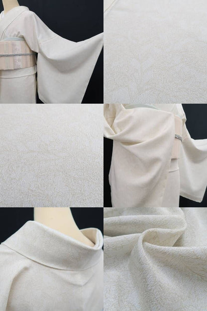 【新古品】tomihisa 新品 単衣 唐花 お仕立て上がり品 洗える着物 トールサイズ 小紋 6667