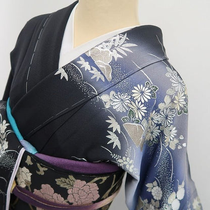 tomihisa 新品 桂由美 落款 銀彩 茶屋辻 着物 正 仕付け糸付 トールサイズ”茶屋辻で品格と華やぎを備えて”訪問着 6877