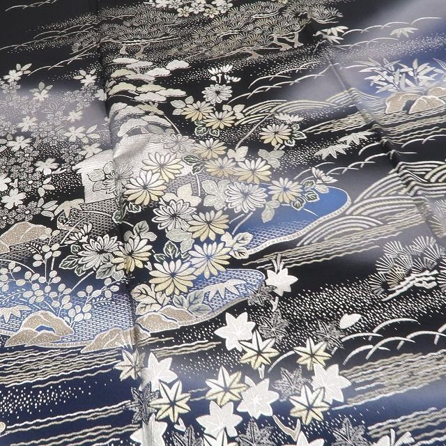 tomihisa 新品 桂由美 落款 銀彩 茶屋辻 着物 正 仕付け糸付 トールサイズ”茶屋辻で品格と華やぎを備えて”訪問着 6877
