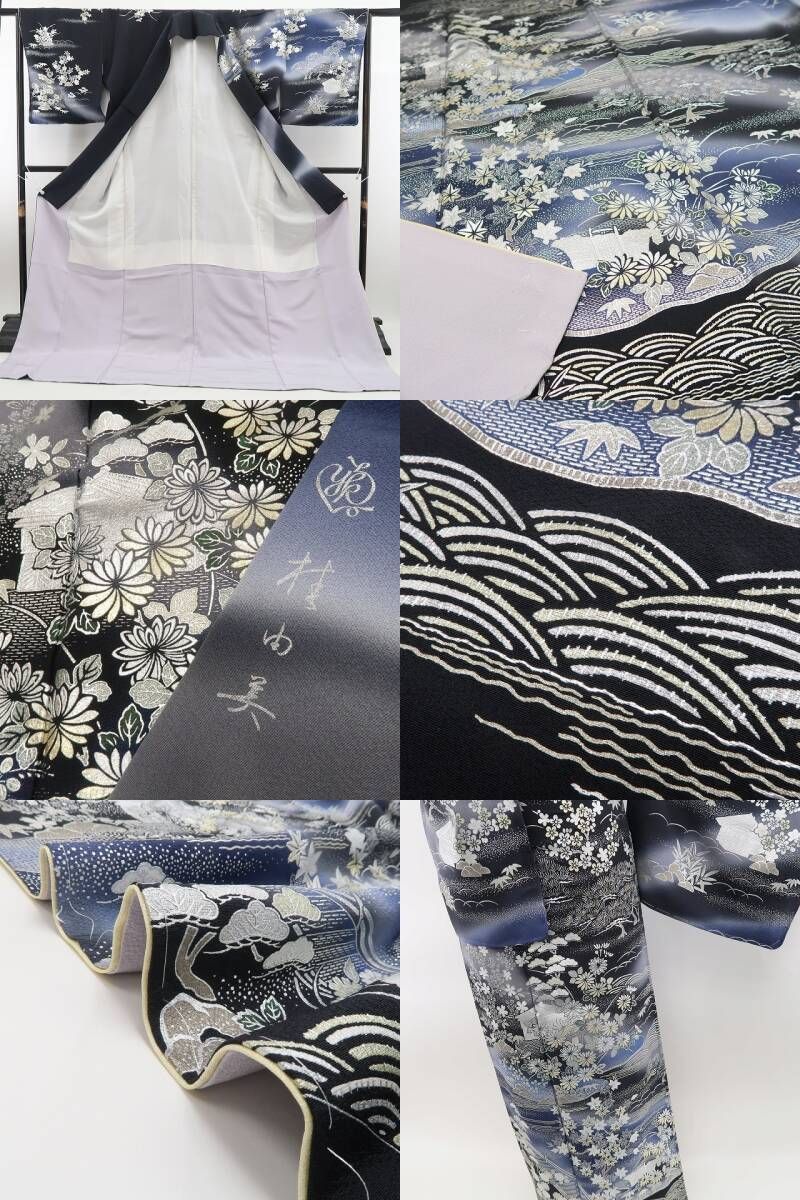 tomihisa 新品 桂由美 落款 銀彩 茶屋辻 着物 正 仕付け糸付 トールサイズ”茶屋辻で品格と華やぎを備えて”訪問着 6877