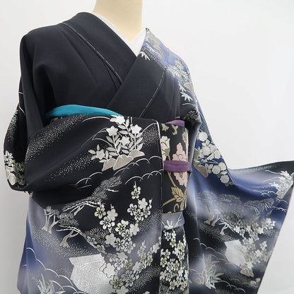 tomihisa 新品 桂由美 落款 銀彩 茶屋辻 着物 正 仕付け糸付 トールサイズ”茶屋辻で品格と華やぎを備えて”訪問着 6877
