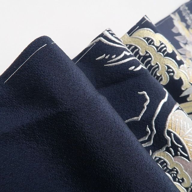 tomihisa 新品 金彩友禅作家 和田光正 落款 桜 着物 正絹 仕付け糸付 トールサイズ”青褐に宿る品格の金彩”訪問着 6914